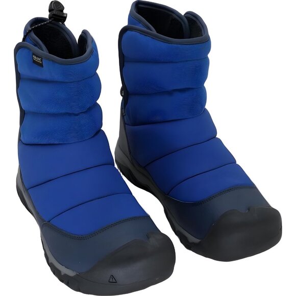 KEEN Puffrider Boys Waterproof Insulated Easy-On Snow Boots Naval/Surf US 6 - Picture 1 of 6
